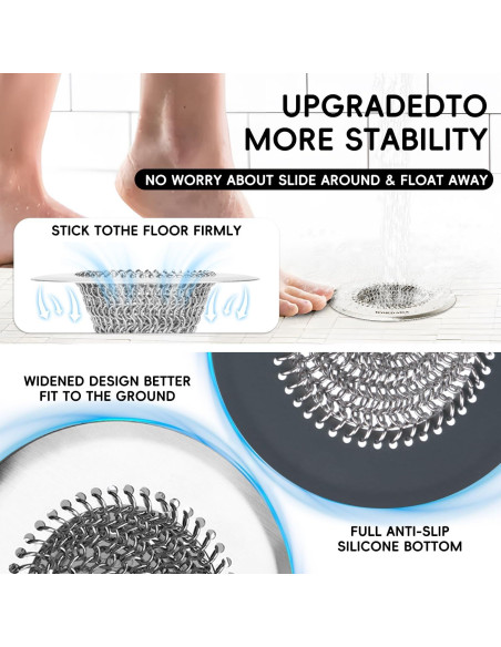 Receptor de Cabello Wokdada 11.18 cm Acero Inoxidable Antideslizante