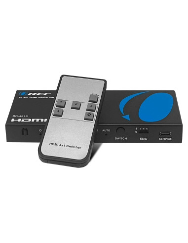 Interruptor HDMI 4x1 OREI BK-401C 8K 60Hz USB-C 48Gbps