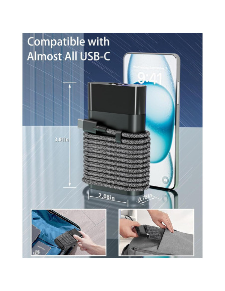 Cargador USB C 65W para Laptop HP - Carga Rápida