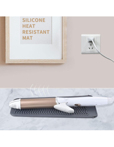 Alfombrilla de Silicona EIOKIT Resistente al Calor 27,9x12,7cm Gris