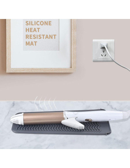 Alfombrilla de Silicona EIOKIT Resistente al Calor 27,9x12,7cm Gris