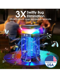 Zapper de Insectos Wulyno Solar Recargable IP68 5000mAh 2