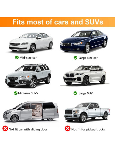 Protector de Ventana Lateral Trasera Yayalovehomee 2 Piezas