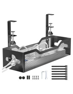 Bandeja de Gestión de Cables Litwaro 33.99 cm Metal Organizador