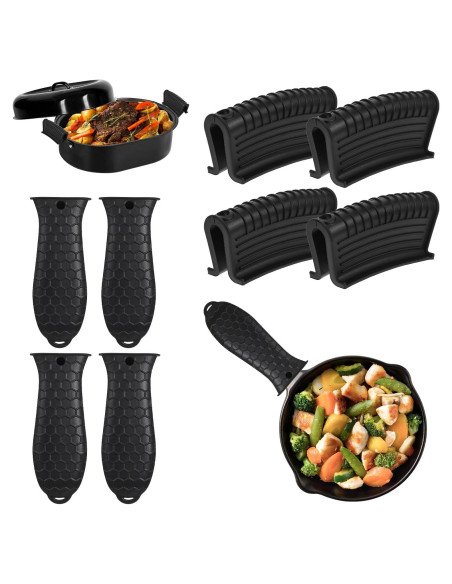 Paquete de 8 fundas de silicona MAQUITA para mangos calientes