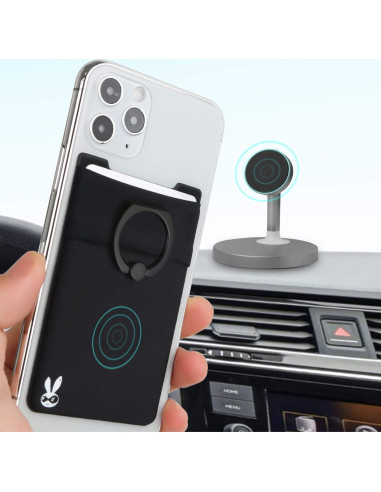 Billetera para Teléfono TUZAMA Negra 5 en 1 con RFID