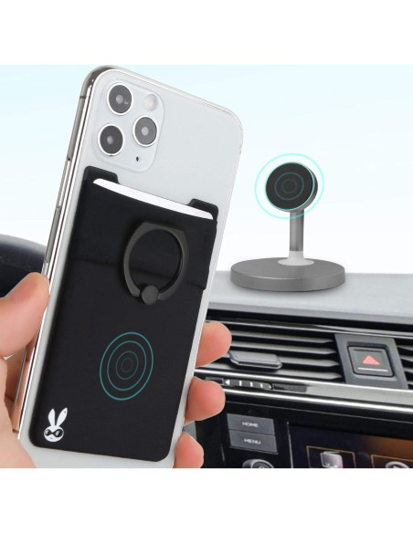 Billetera para Teléfono TUZAMA Negra 5 en 1 con RFID