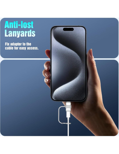 Adaptador Lightning a USB-C TiMOVO, 4 piezas, carga y datos
