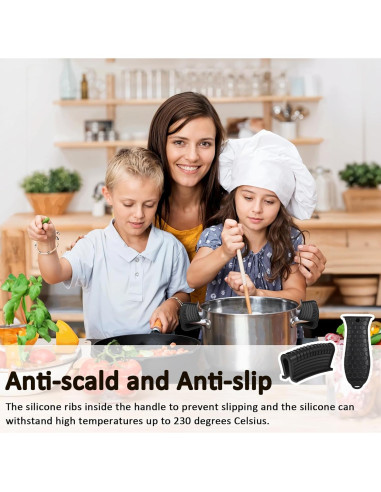 Paquete de 8 fundas de silicona MAQUITA para mangos calientes