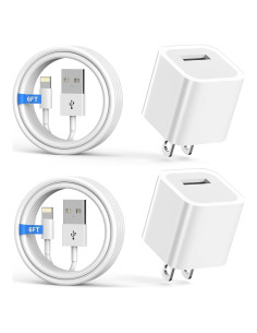Cargador iPhone esbeecables 2Pack 6FT Carga Rápida USB