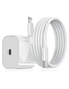Cargador Rápido 20W USB-C para iPhone con Cable 1.8m