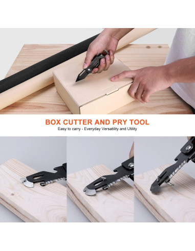 Cuchillo de Llavero EDCfans 8 en 1 Acero Inoxidable