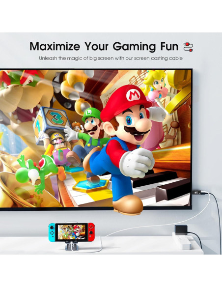 Adaptador HDMI JINGDU 4K para Nintendo Switch 2m Negro