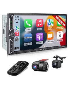 Estéreo de Coche SJOYBRING Doble Din QLED 7" Bluetooth 5.3