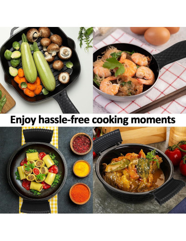 Paquete de 8 fundas de silicona MAQUITA para mangos calientes