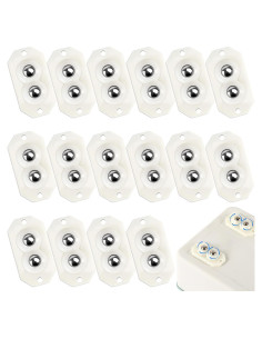 Ruedas Mini Caster NOVWANG 16 Pcs Adhesivas 30 kg 360