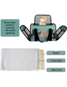 Transportadora de Mascotas Top Tasta Verde 43x28x28 cm 2