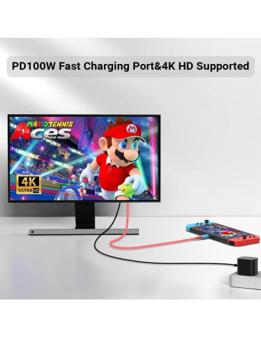 Dock Mini Boreguse para Nintendo Switch 100W HDMI 4K
