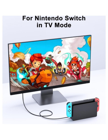 Cable HDMI Gmeaou para Nintendo Switch 1.46m Negro