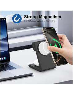 Estación de Carga Inalámbrica 3 en 1 CUCICU para iPhone 16/15/14 2