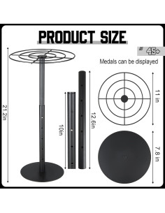 Soporte para Medallas Shimeyao Ajustable 53.84 cm Rotativo 2