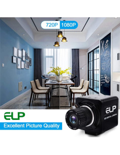 Cámara USB ELP 2MP 1080p con Zoom Manual y Alta Velocidad 2