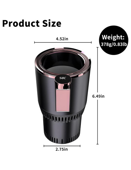 Enfriador y Calentador de Taza Inteligente Yesinaly 2 en 1