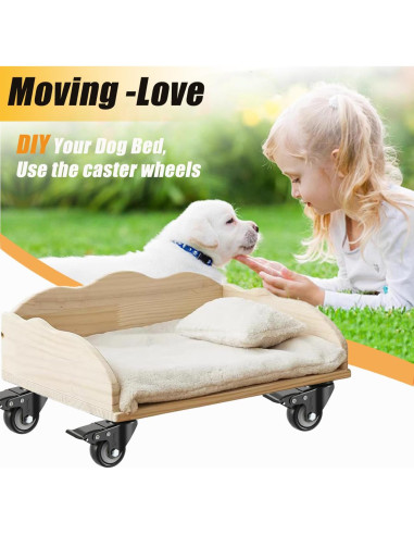 Ruedas Caster Julang 5.08cm con Freno y Bloqueo para Muebles