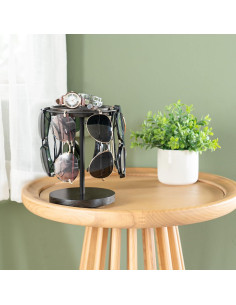 Organizador de Gafas Mkono 360 Soporte de Madera para 12 Pares 2