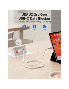 Bloqueador de Datos USB-C JSAUX 2-Pack Rojo Carga Segura 2
