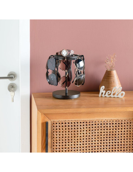 Organizador de Gafas Mkono 360 Soporte de Madera para 12 Pares