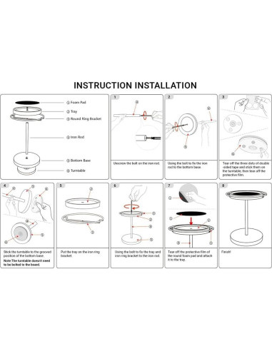 Organizador de Gafas Mkono 360 Soporte de Madera para 12 Pares