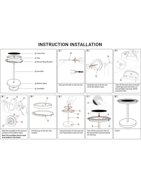 Organizador de Gafas Mkono 360 Soporte de Madera para 12 Pares