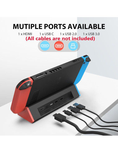 Dock de Carga Portátil SIWIQU para Nintendo Switch OLED 4K