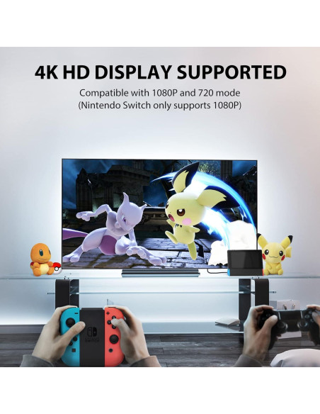 Dock de Carga Portátil SIWIQU para Nintendo Switch OLED 4K