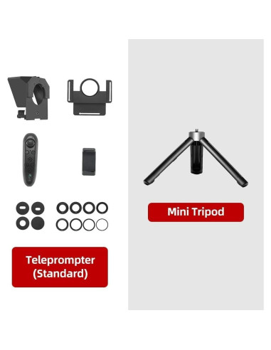 Teleprompter AMBITFUL 7.5'' con trípode para smartphone y DSLR