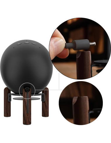 Soporte de Madera para Echo Spot 2024 y Echo Pop - Negro