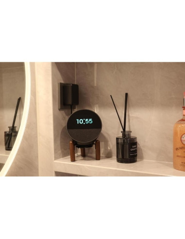 Soporte de Madera para Echo Spot 2024 y Echo Pop - Negro