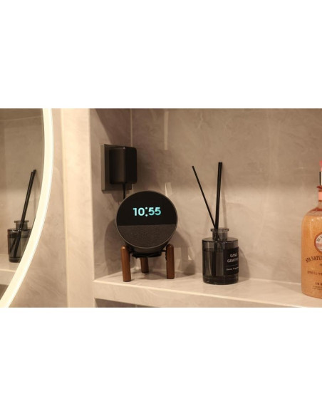 Soporte de Madera para Echo Spot 2024 y Echo Pop - Negro