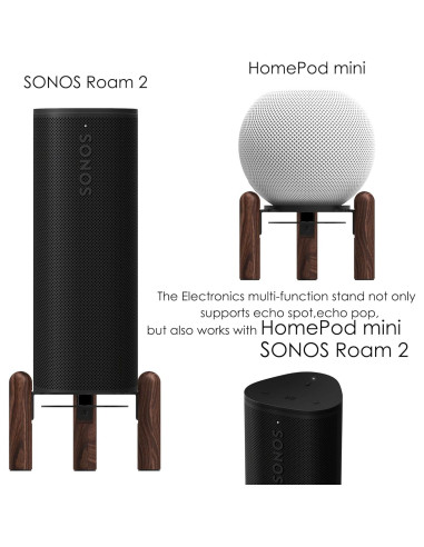 Soporte de Madera para Echo Spot 2024 y Echo Pop - Negro