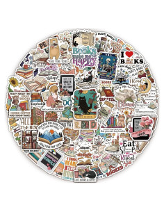 MiStar Stickers Literarios 110 Piezas para Decorar