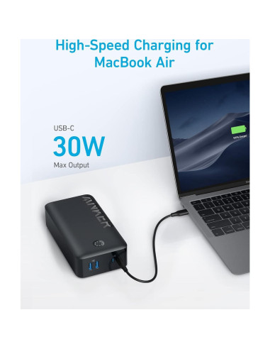 Cargador Portátil Anker 40,000mAh 30W USB-C Carga Rápida