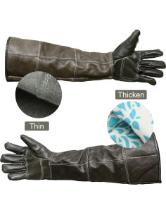 Guantes de Manejo de Animales AOWPFVV Impermeables 2 Capas 2