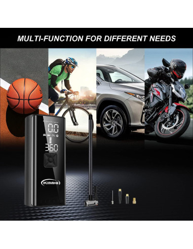 Compresor de Aire KIMHI 150 PSI Portátil con Batería 10000mAh