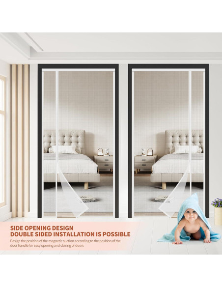 Cortina de Malla Magnética Veanusiver 91x208 cm Blanca Cortina de Malla Magnética Veanusiver 91x208 cm Blanca