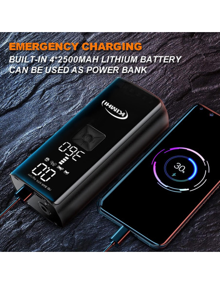 Compresor de Aire KIMHI 150 PSI Portátil con Batería 10000mAh