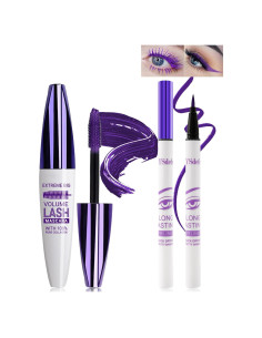 Set de Maquillaje Morado - Máscara y Delineador Impermeable
