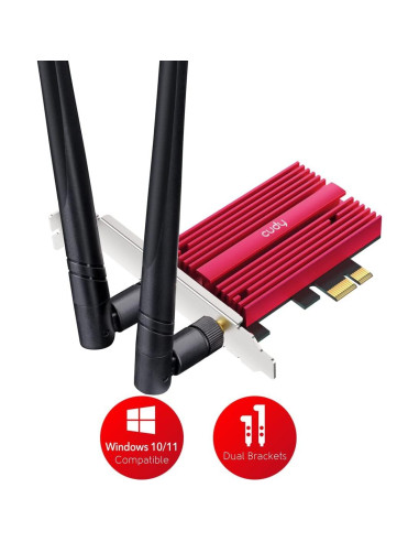 Cudy AX5400 Tarjeta PCIe WiFi 6E Bluetooth 5.2 para PC