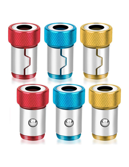 6 Anillos Magnéticos POBAN para Destornilladores Hexagonales