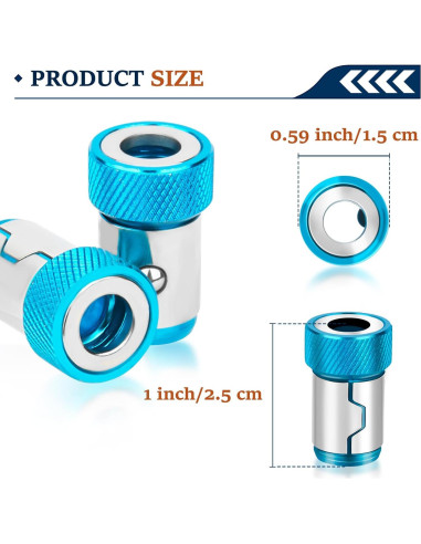 6 Anillos Magnéticos POBAN para Destornilladores Hexagonales